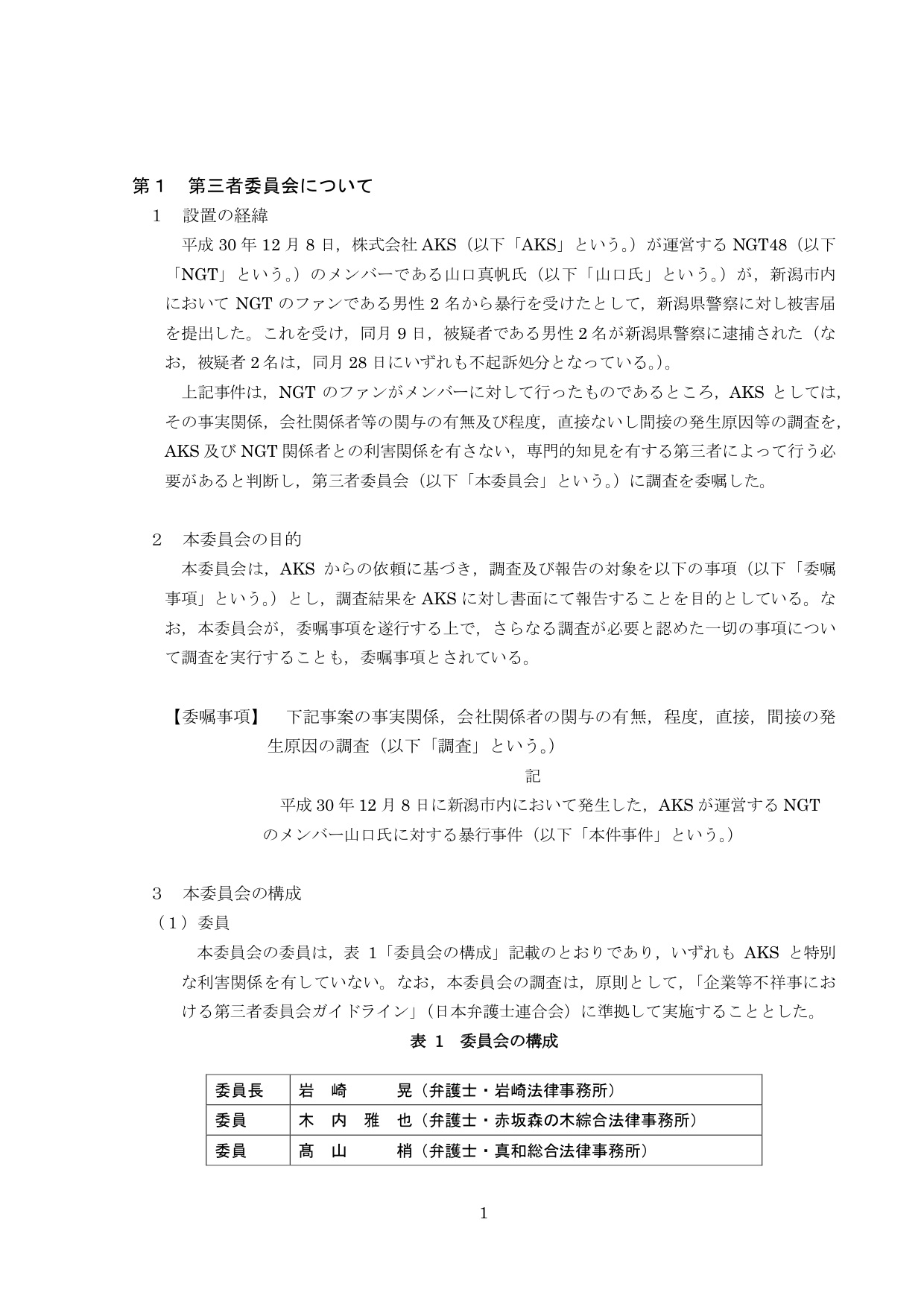 NGT48第三者委員会調査報告書03